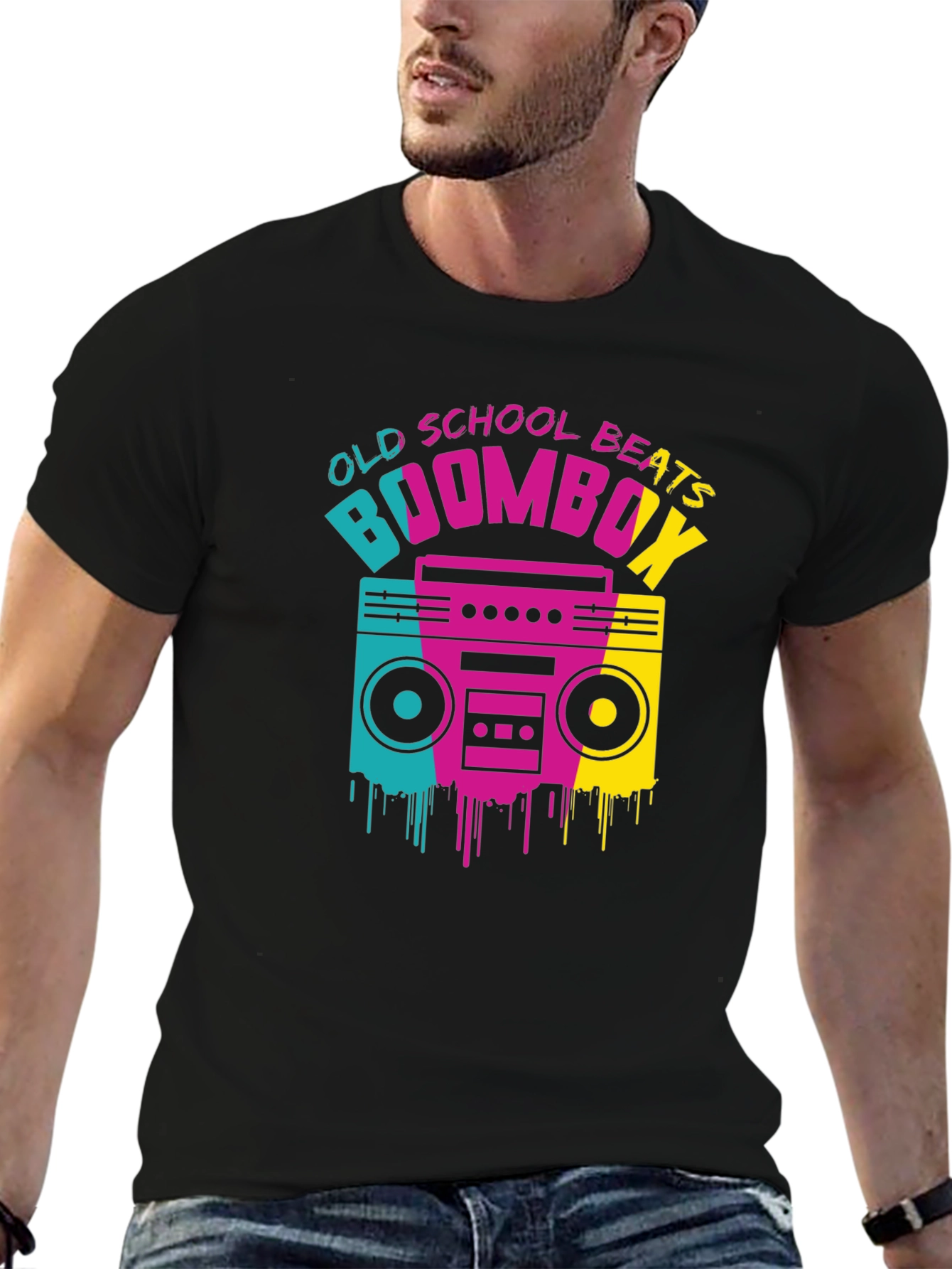 Old School Beats Boombox Graphic Tee