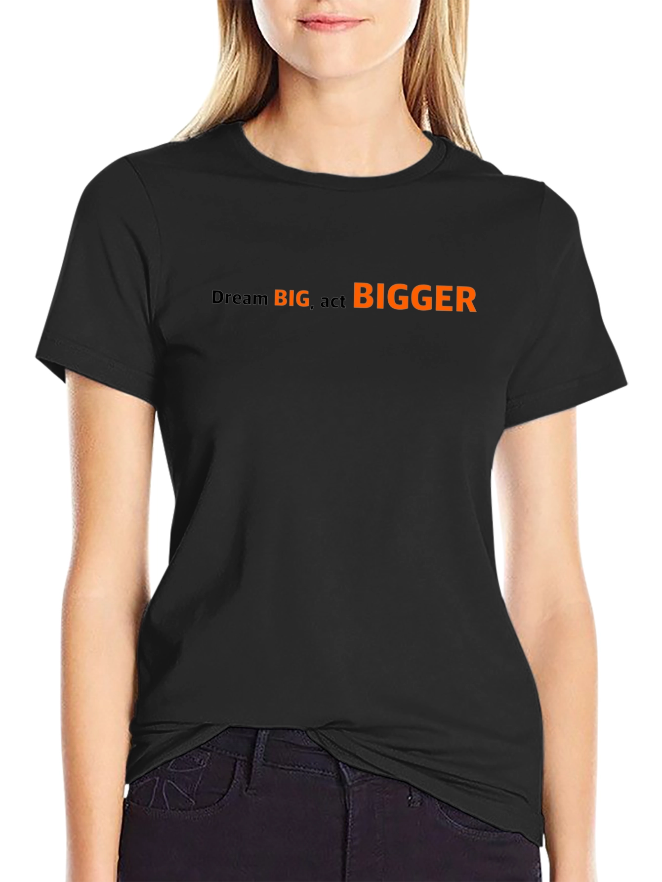 Dream Big Act Bigger Graphic Tee - Black