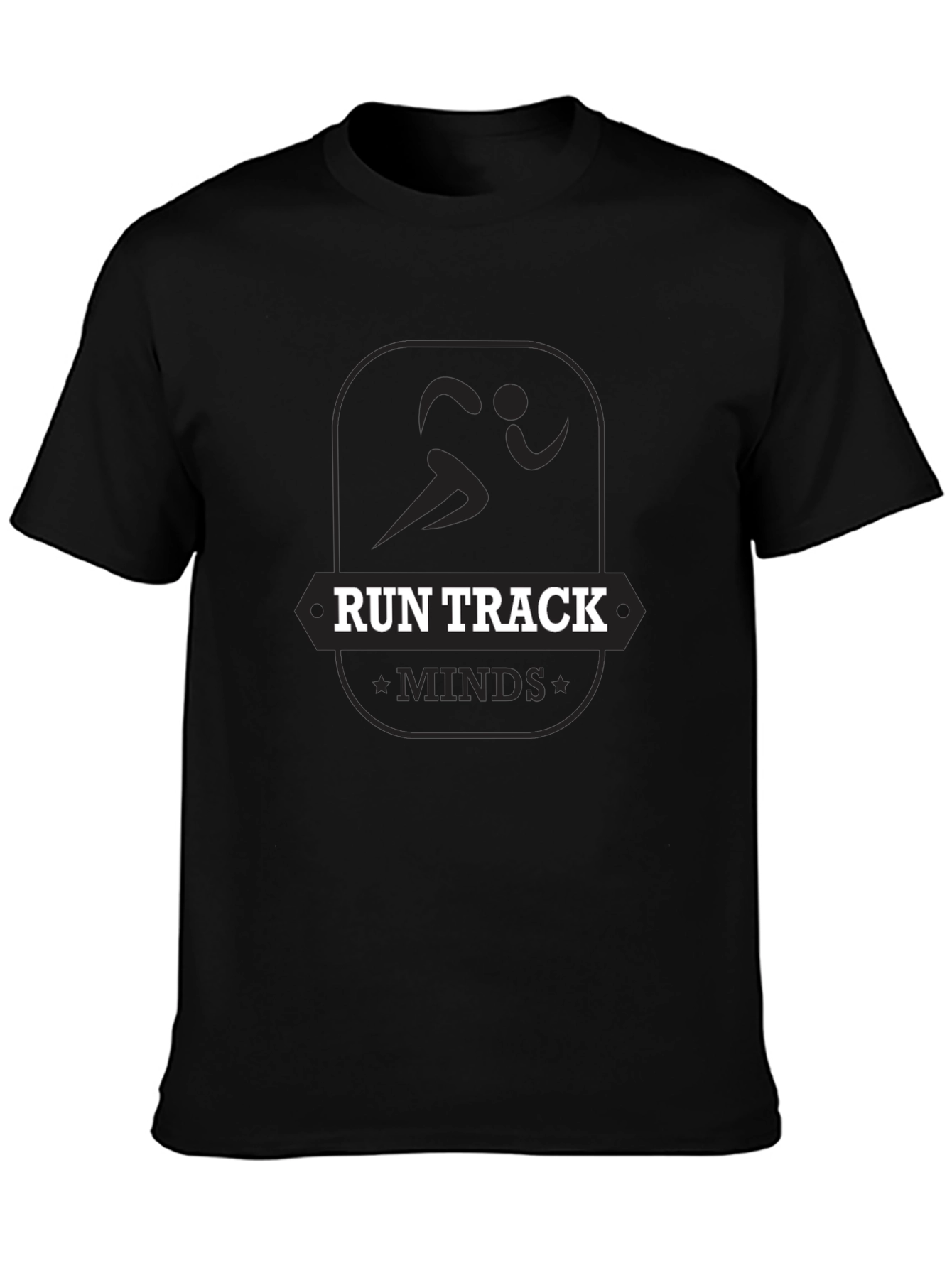 Run Track Minds Graphic T-Shirt - Black