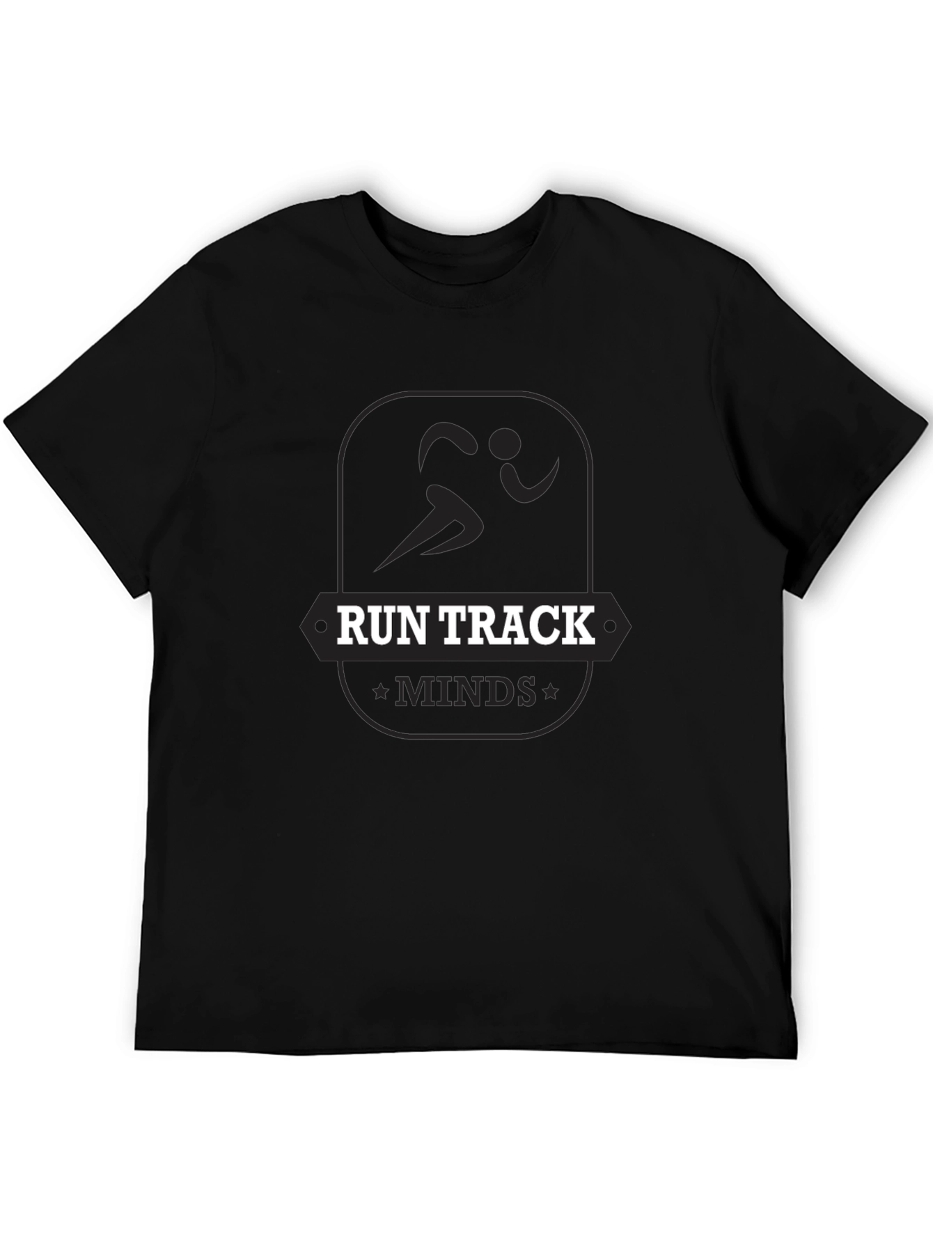 Run Track Minds Graphic T-Shirt - Black