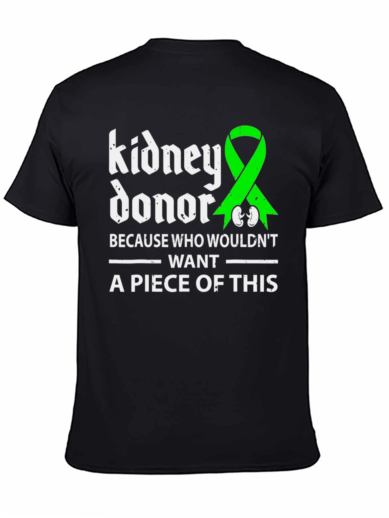 Kidney Donor Awareness T-Shirt - Green Ribbon