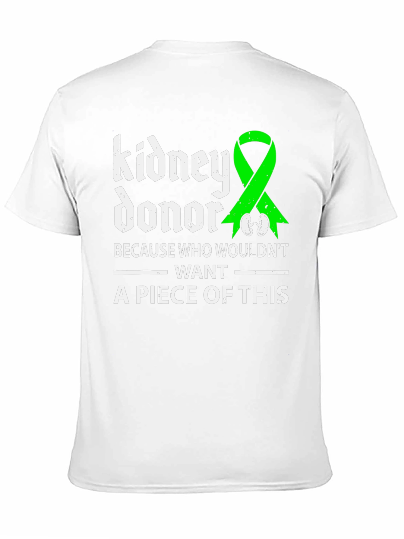 Kidney Donor Awareness T-Shirt - Green Ribbon