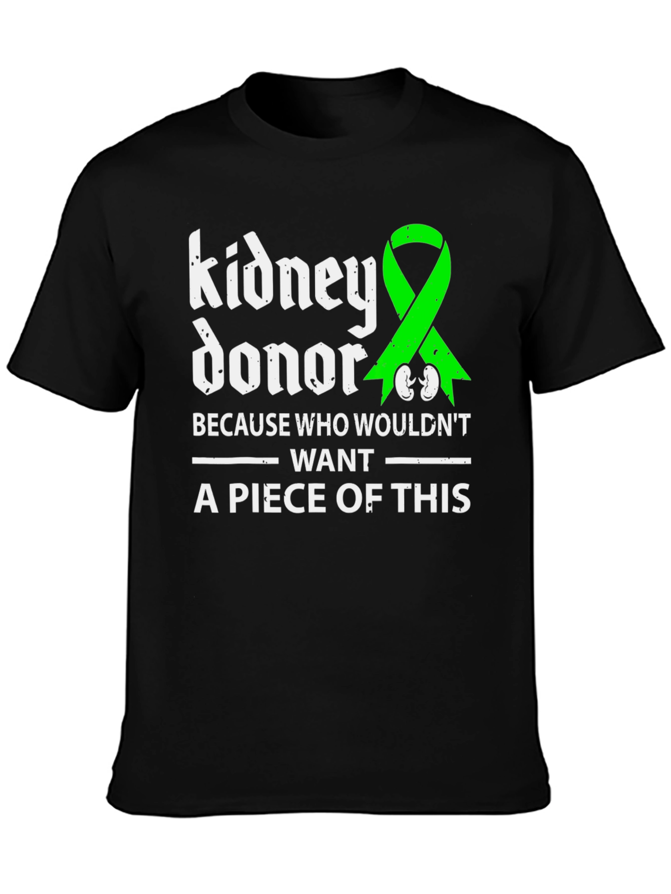 Kidney Donor Awareness T-Shirt - Green Ribbon