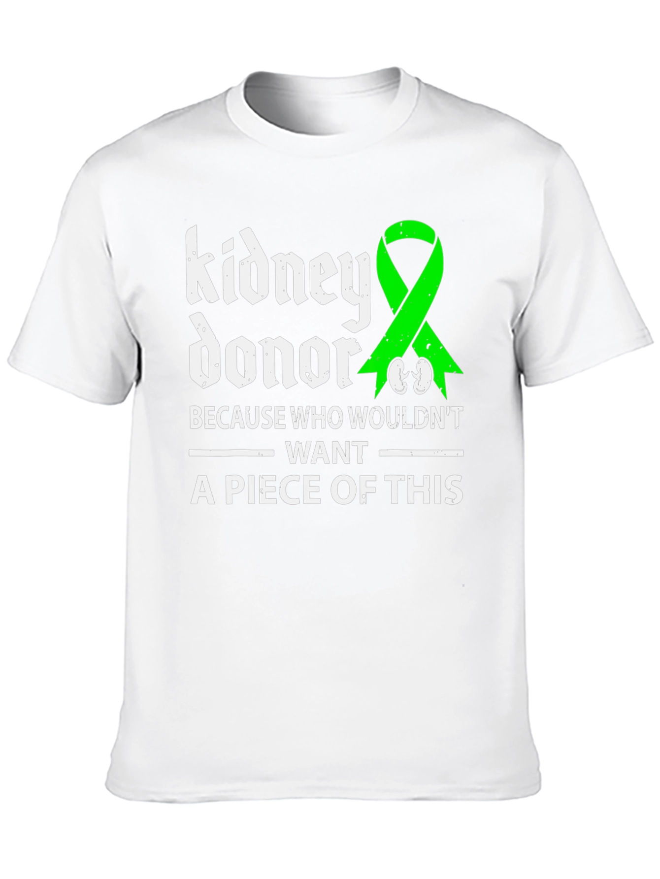 Kidney Donor Awareness T-Shirt - Green Ribbon