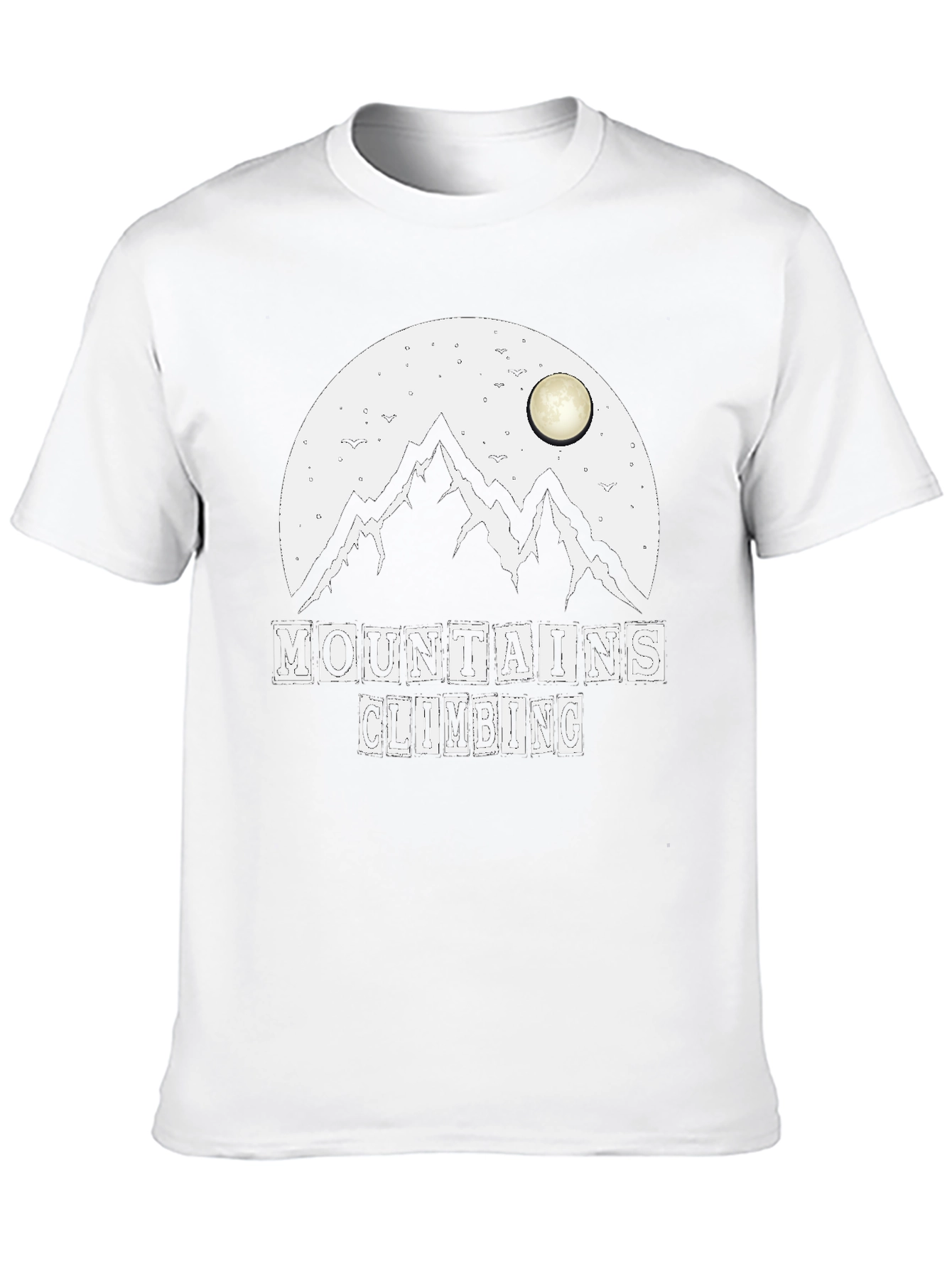 Mountains Climbing Black Graphic T-Shirt