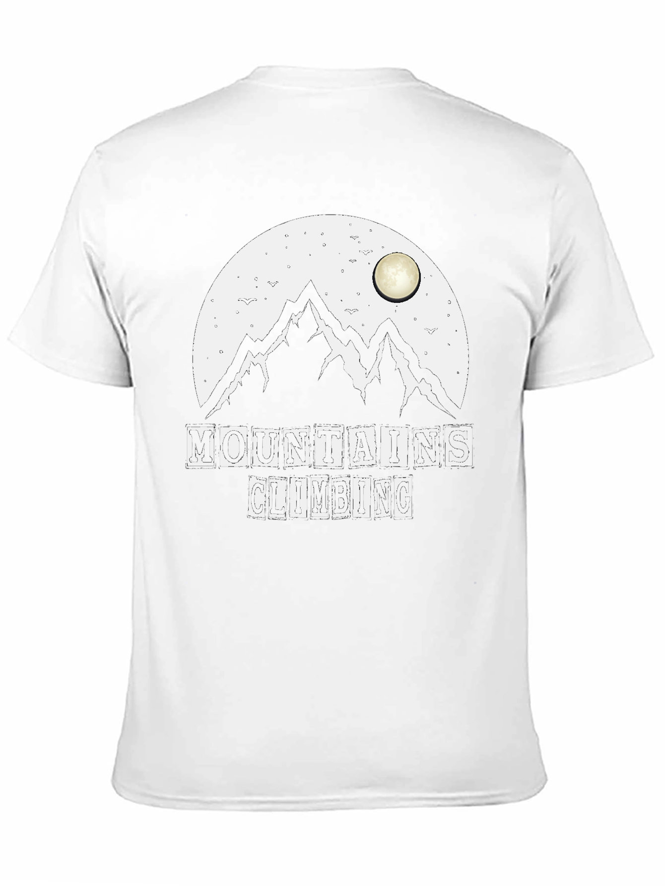Mountains Climbing Black Graphic T-Shirt