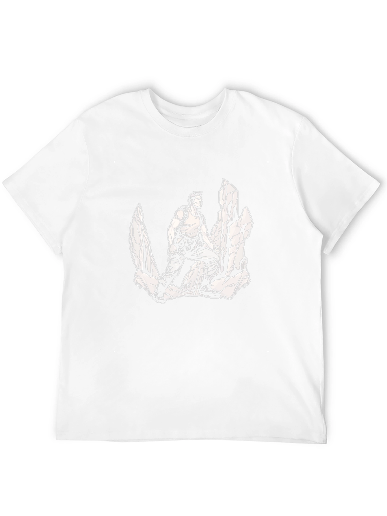Rock Climbing Adventure Graphic Tee - Black Cotton Shirt