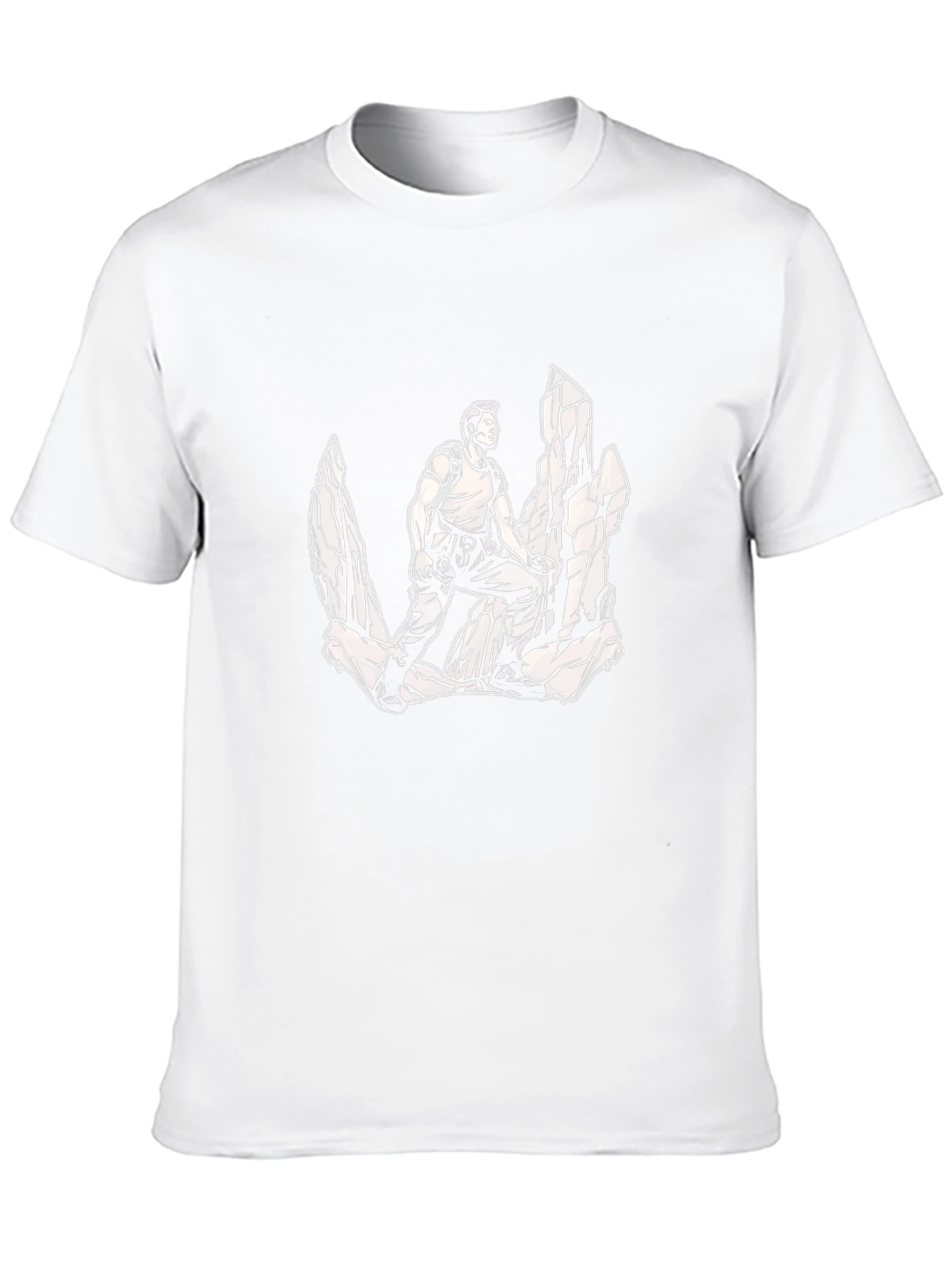 Rock Climbing Adventure Graphic Tee - Black Cotton Shirt