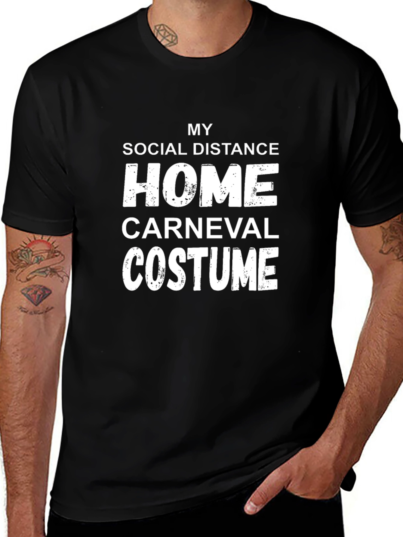 Social Distance Home Carnival Costume T-Shirt