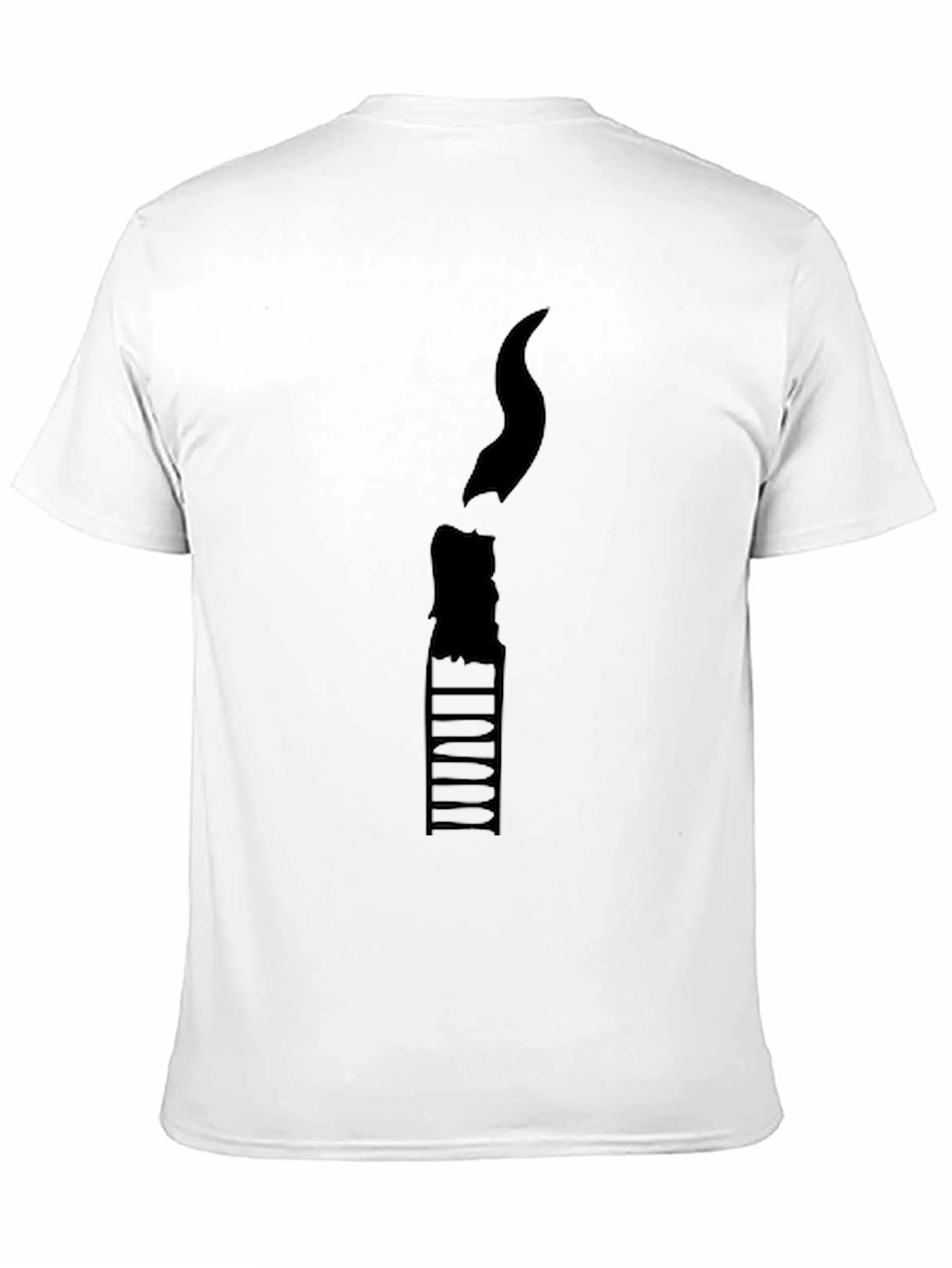 Candle Design Black T-Shirt