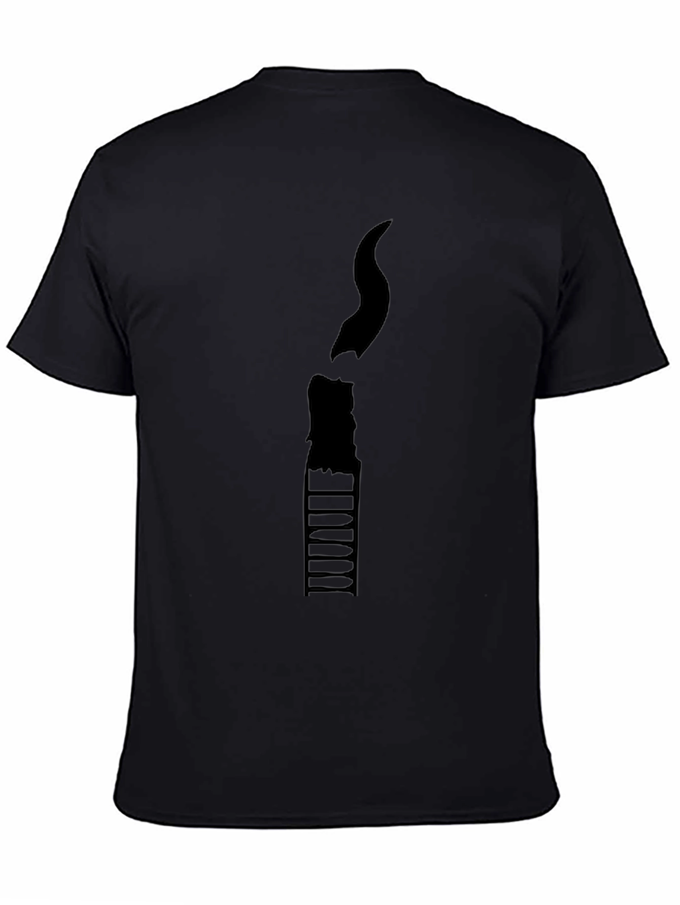 Candle Design Black T-Shirt