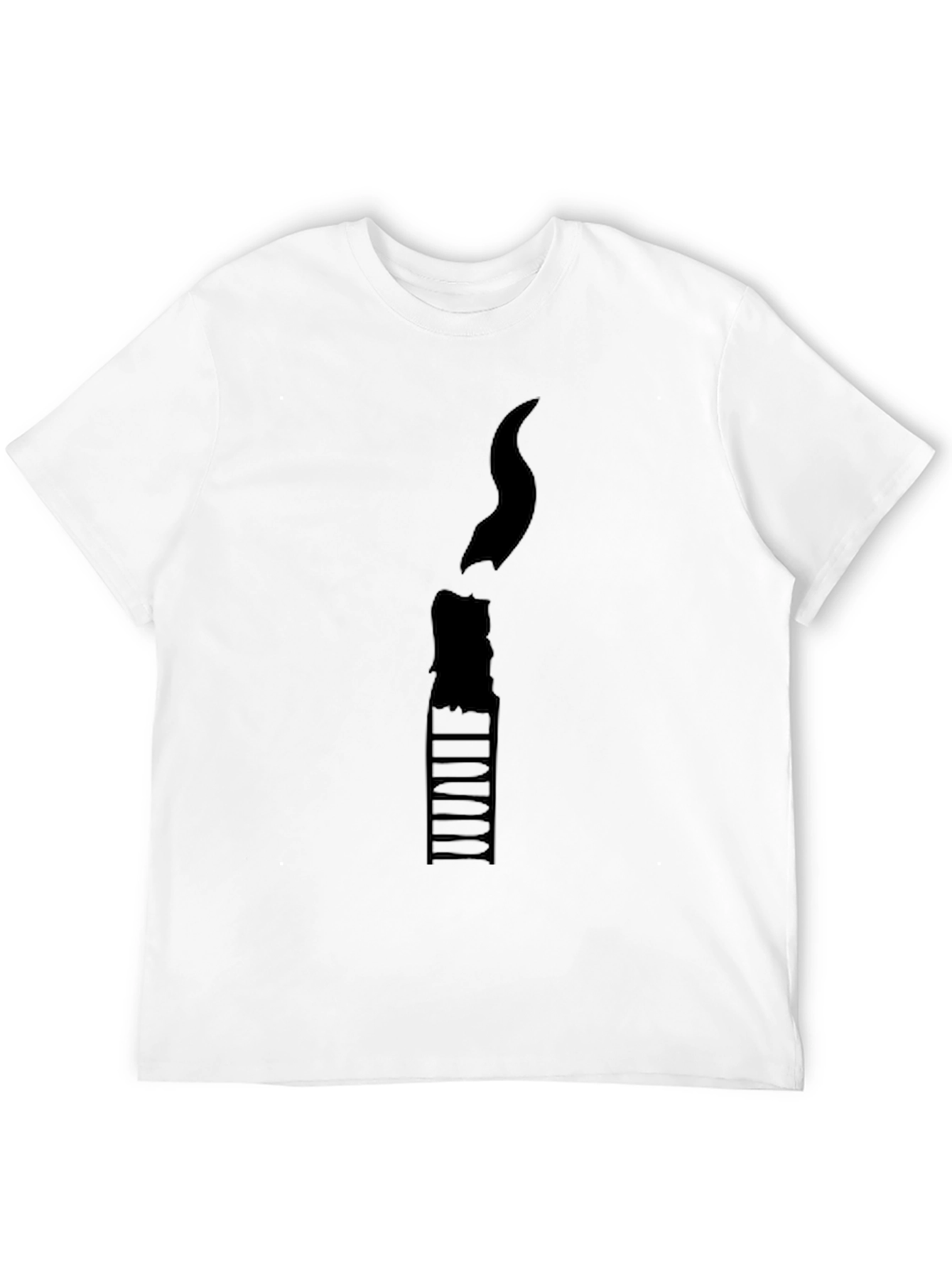 Candle Design Black T-Shirt