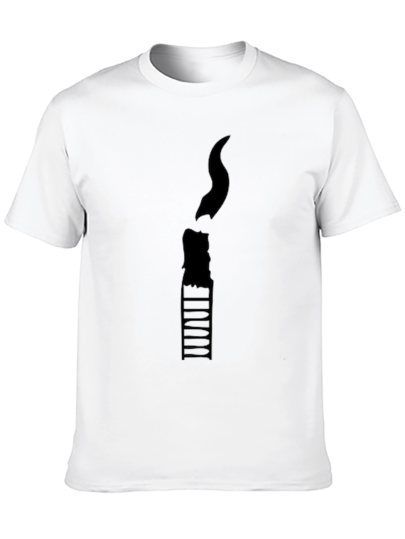 Candle Design Black T-Shirt