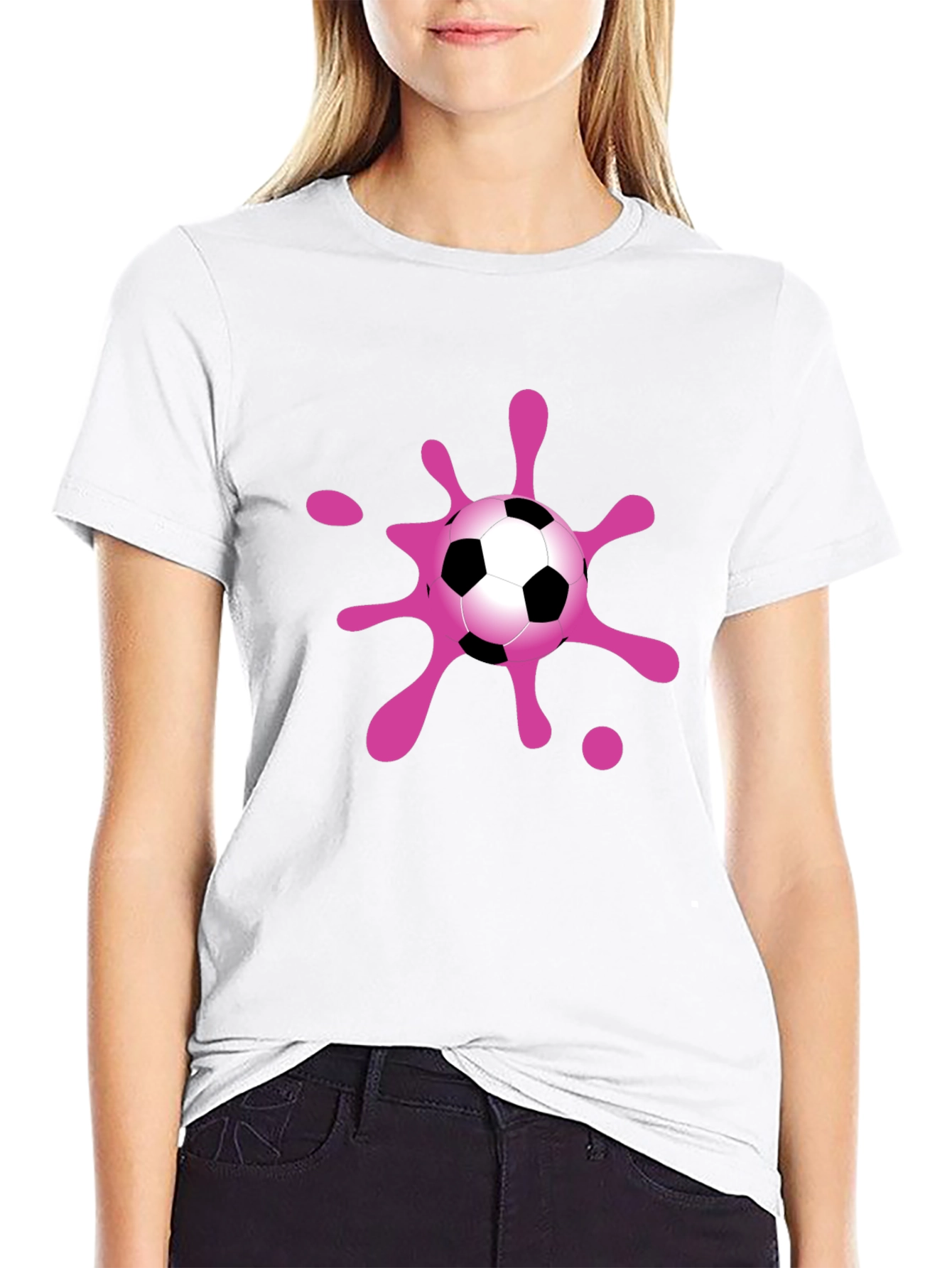Soccer Splash T-Shirt - Black Cotton Blend