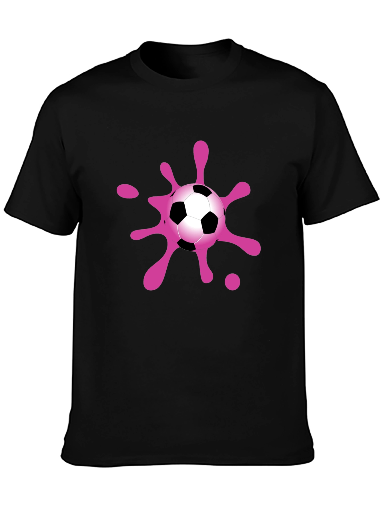 Soccer Splash T-Shirt - Black Cotton Blend