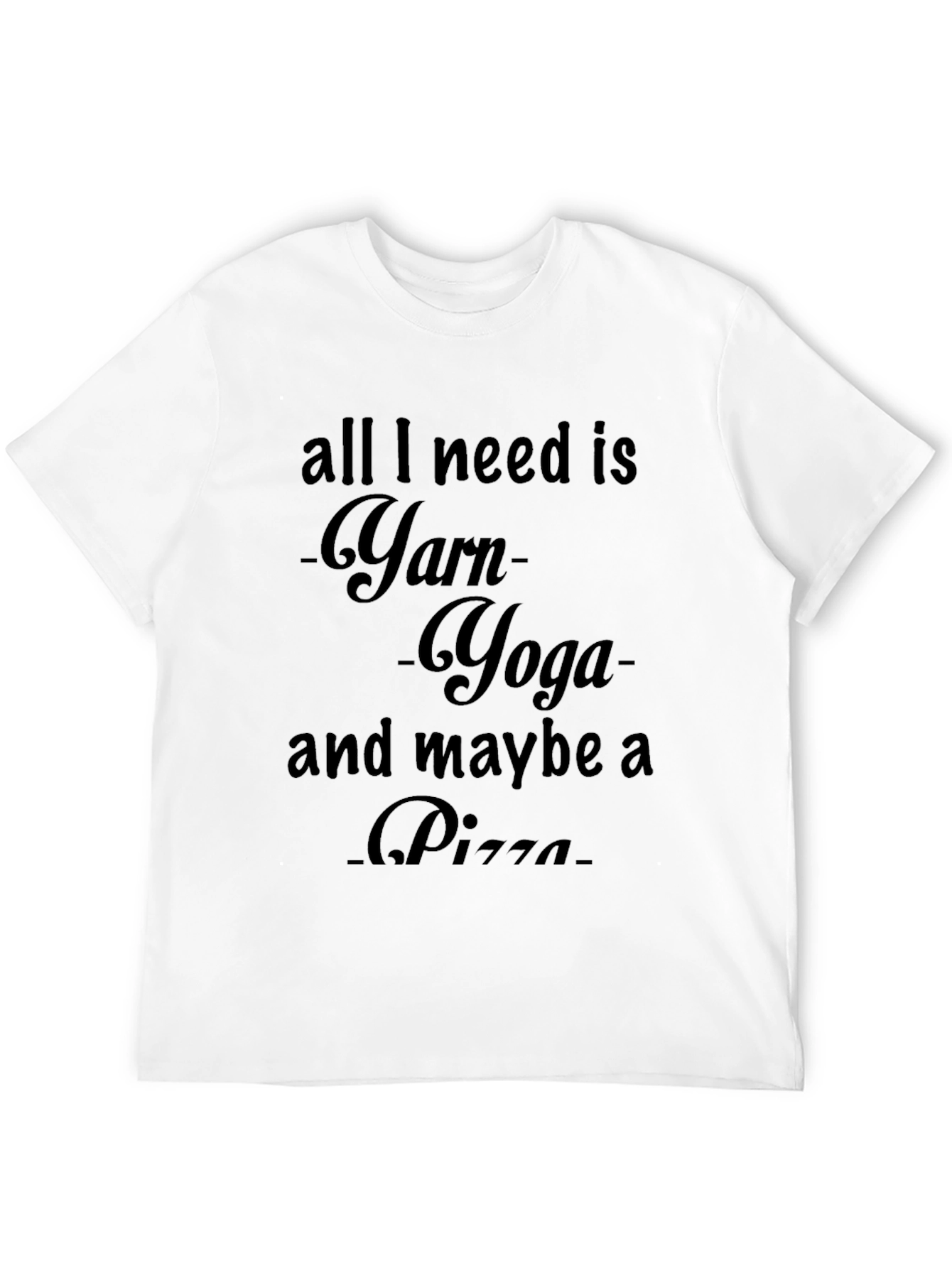 Yarn Yoga Pizza T-Shirt Knitters Tee