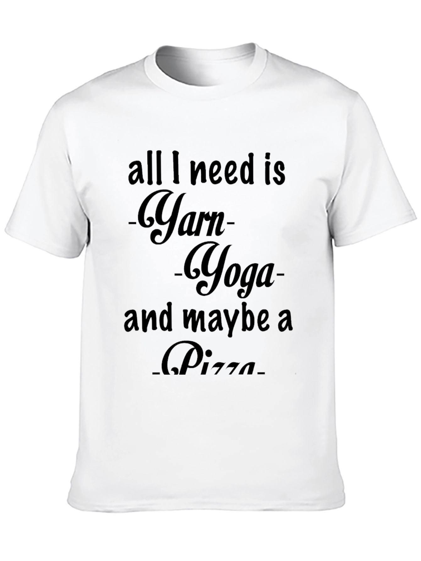 Yarn Yoga Pizza T-Shirt Knitters Tee