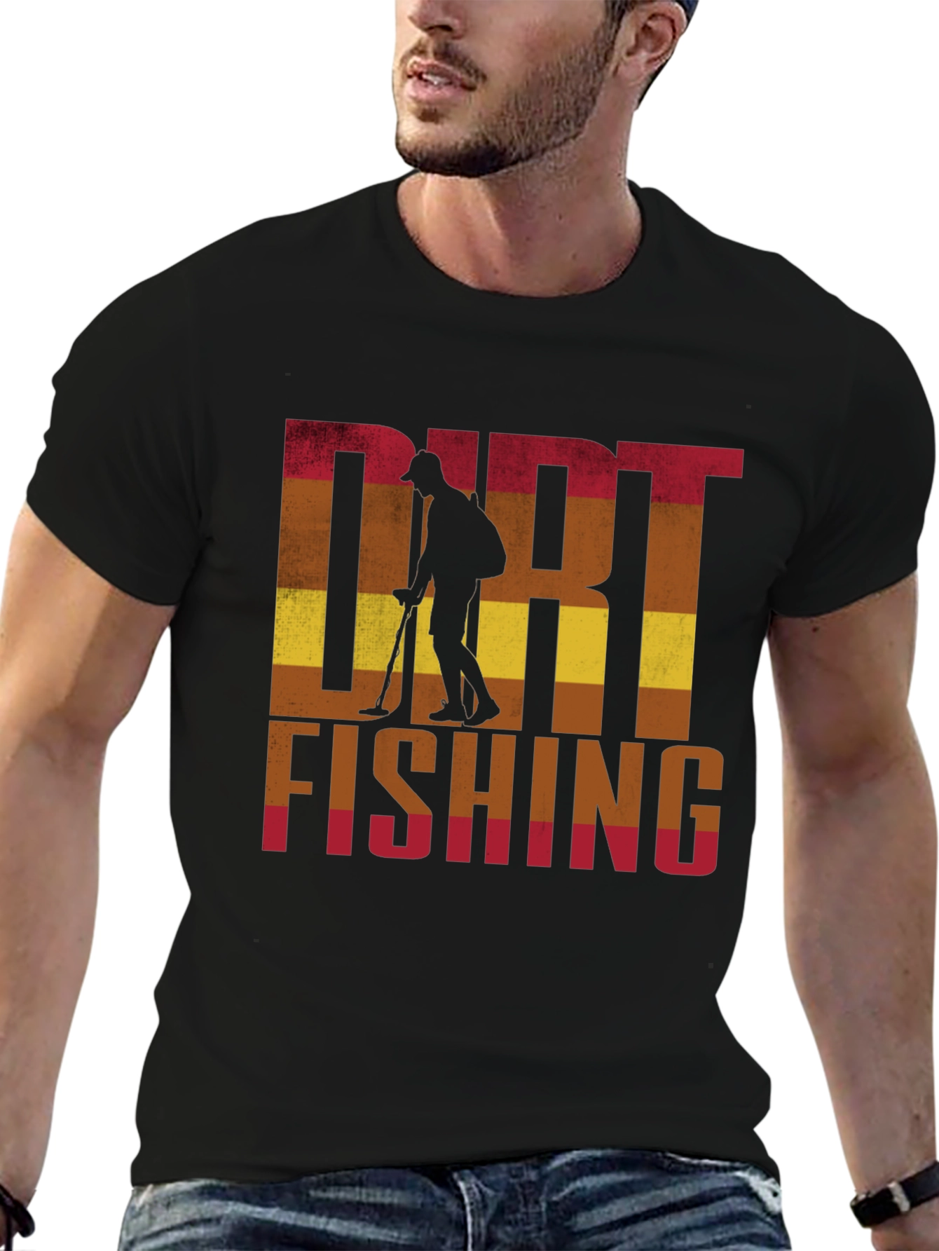 Dirt Fishing T-Shirt: Metal Detecting Hobby Tee