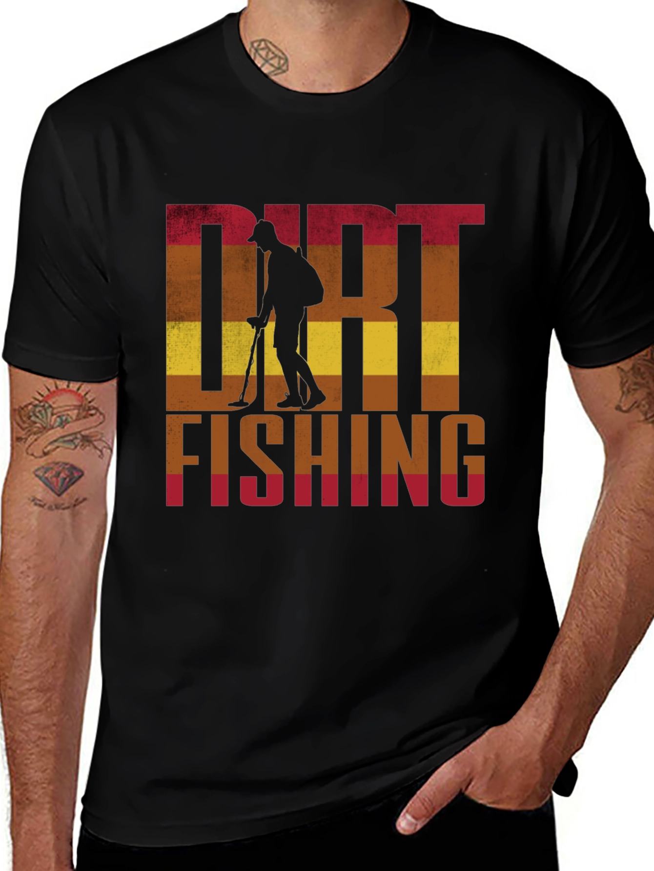 Dirt Fishing T-Shirt: Metal Detecting Hobby Tee
