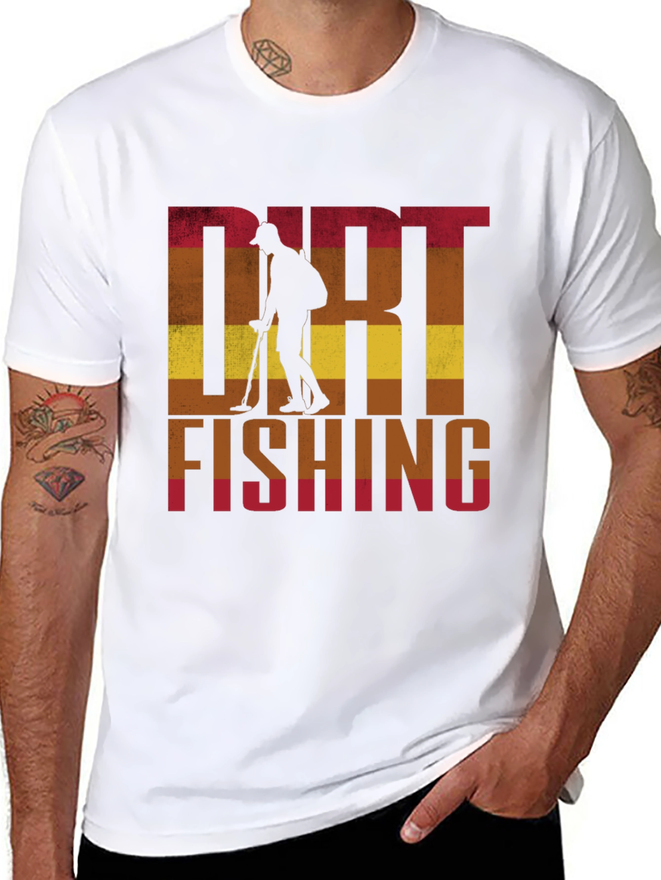 Dirt Fishing T-Shirt: Metal Detecting Hobby Tee