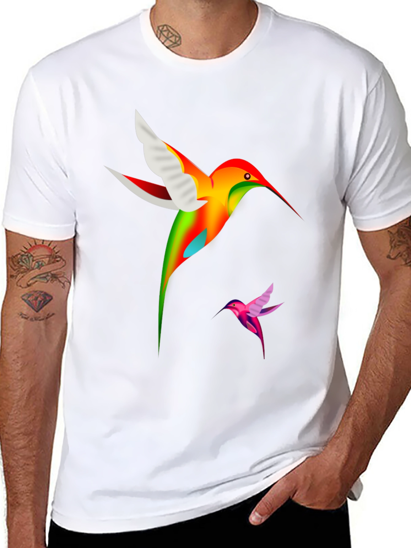 Hummingbird Graphic Black T-Shirt