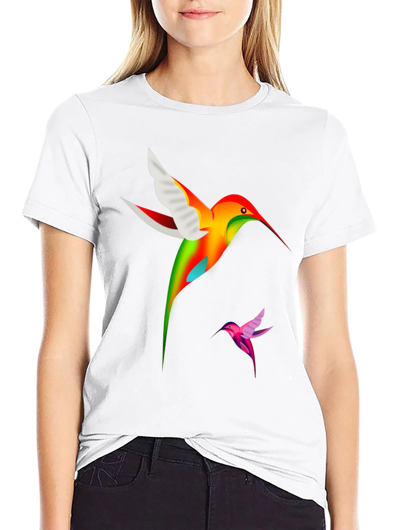 Hummingbird Graphic Black T-Shirt