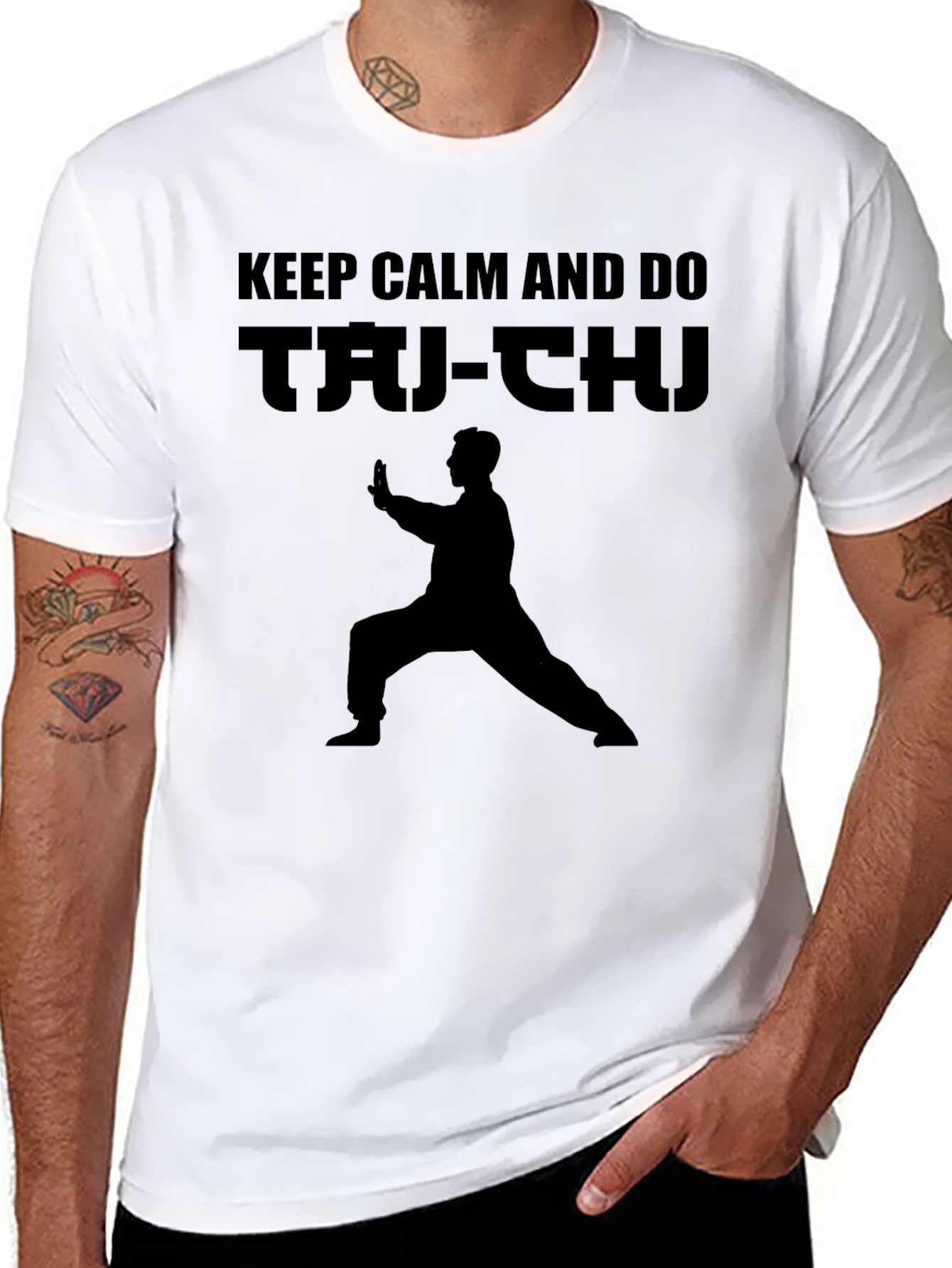 Keep Calm and Do Tai-Chi Black T-Shirt