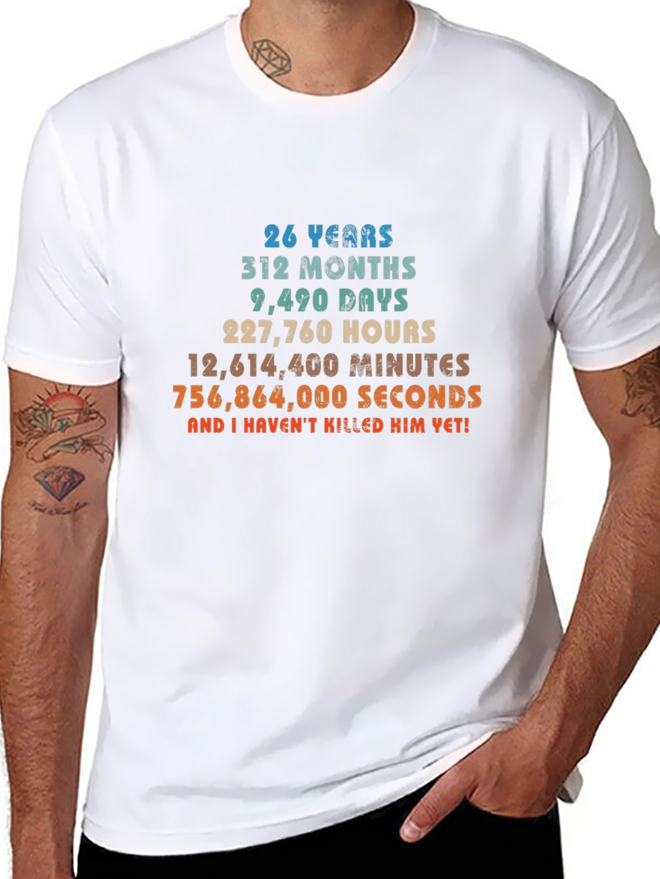 26 Years Anniversary Humor Black T-Shirt