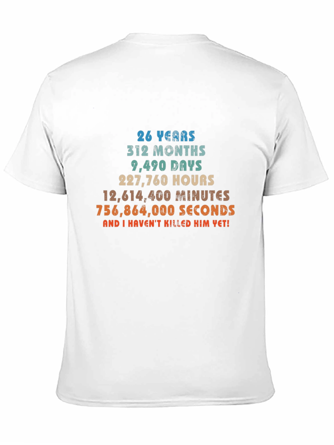 26 Years Anniversary Humor Black T-Shirt