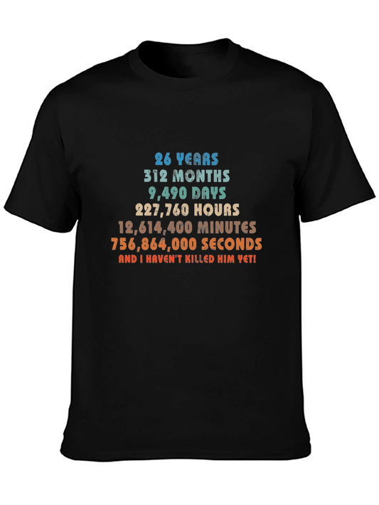 26 Years Anniversary Humor Black T-Shirt