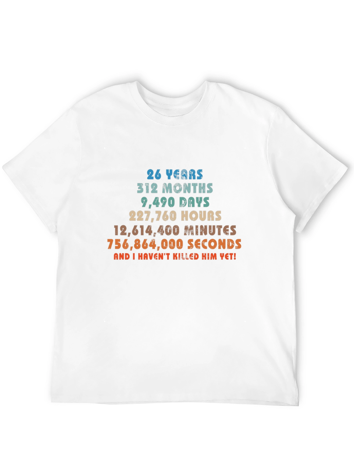 26 Years Anniversary Humor Black T-Shirt