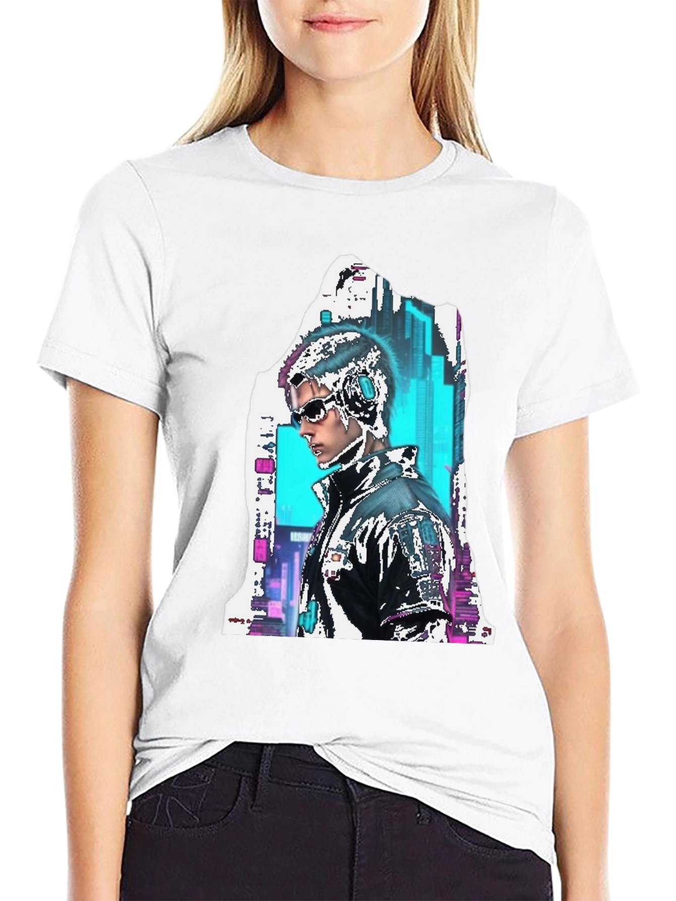 Cyberpunk Style Graphic T-Shirt