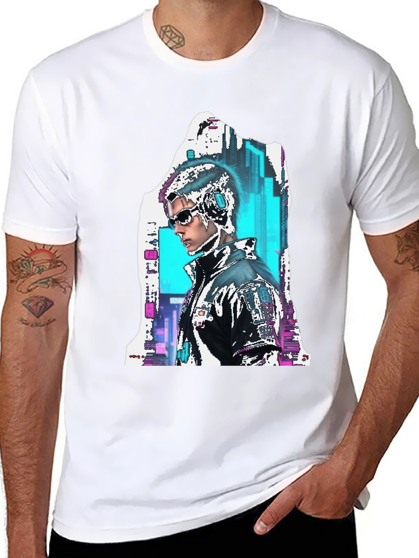 Cyberpunk Style Graphic T-Shirt