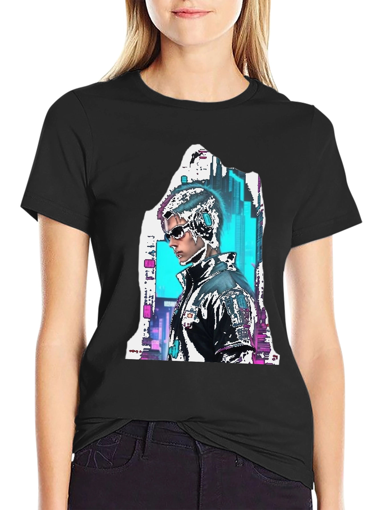 Cyberpunk Style Graphic T-Shirt