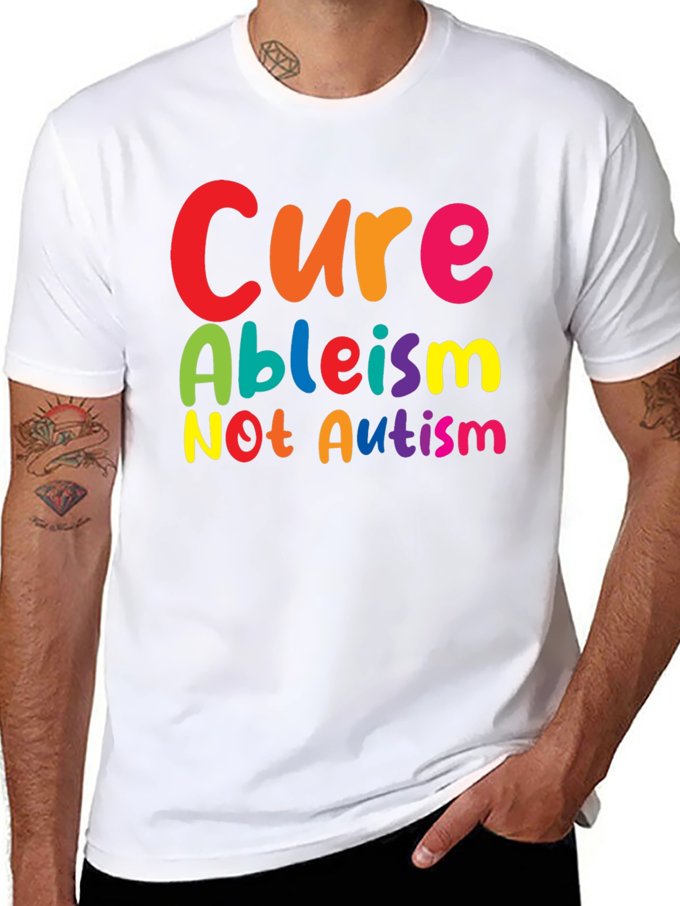 Cure Ableism Not Autism Graphic T-Shirt