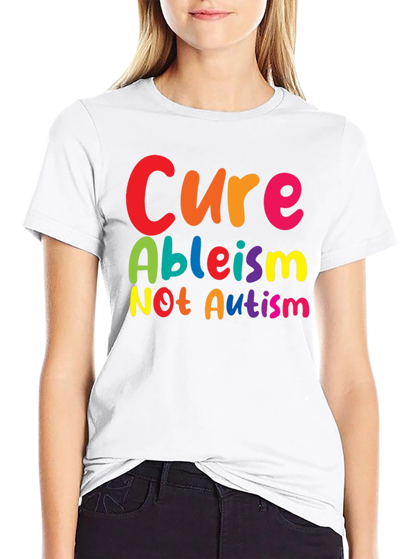 Cure Ableism Not Autism Graphic T-Shirt