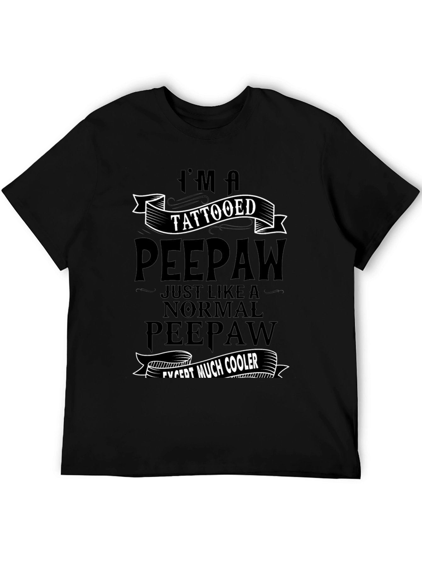 Tattooed Peepaw Graphic Tee - Cool Grandpa T-Shirt