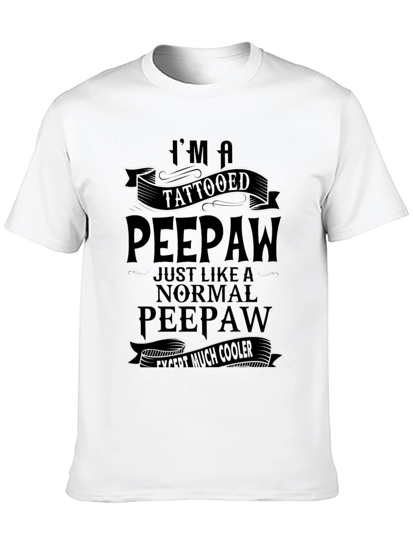 Tattooed Peepaw Graphic Tee - Cool Grandpa T-Shirt