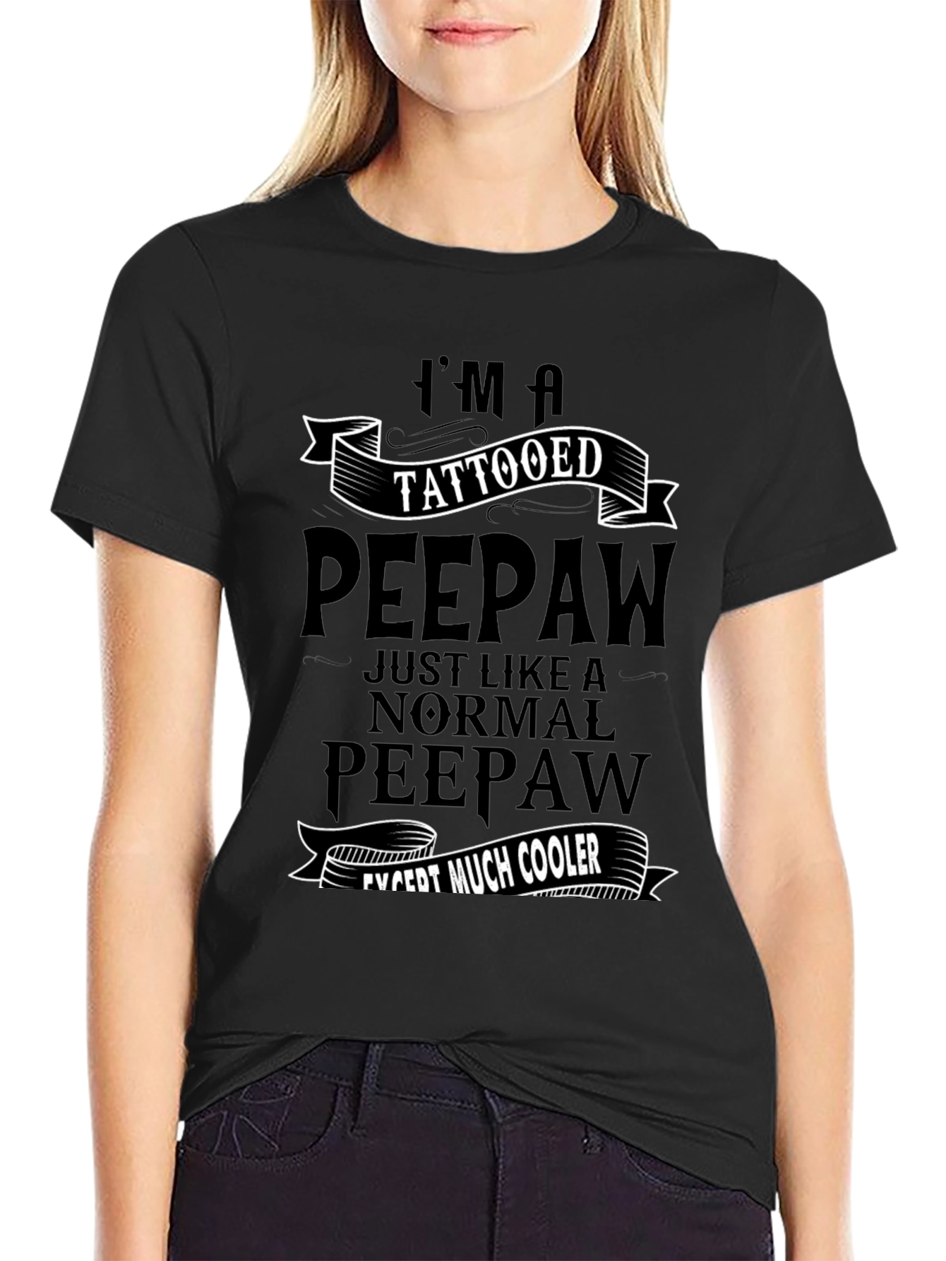 Tattooed Peepaw Graphic Tee - Cool Grandpa T-Shirt