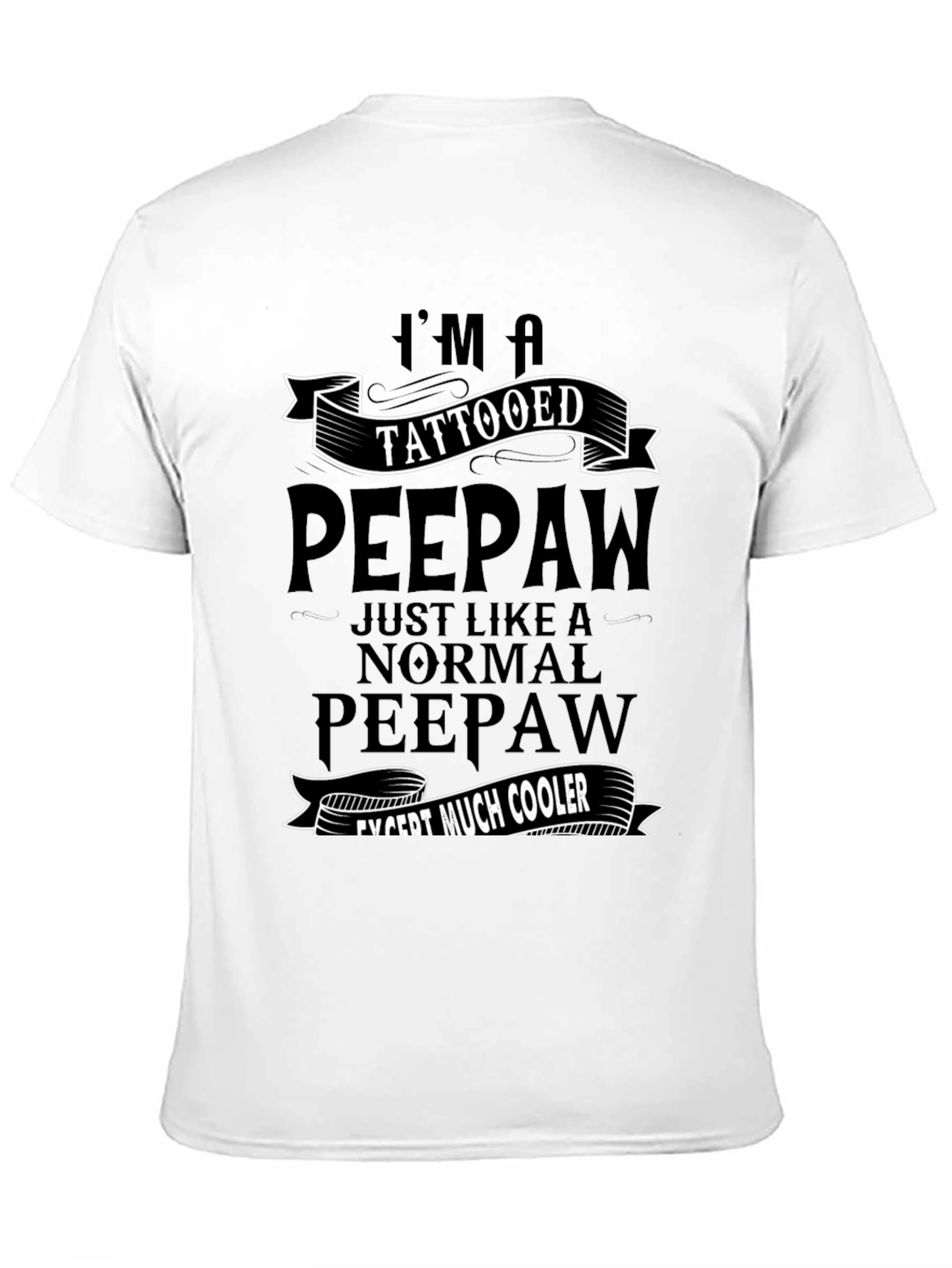 Tattooed Peepaw Graphic Tee - Cool Grandpa T-Shirt