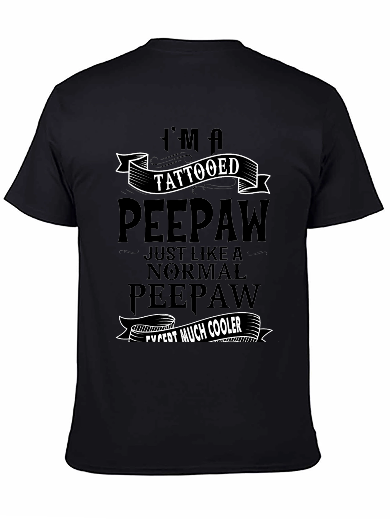 Tattooed Peepaw Graphic Tee - Cool Grandpa T-Shirt