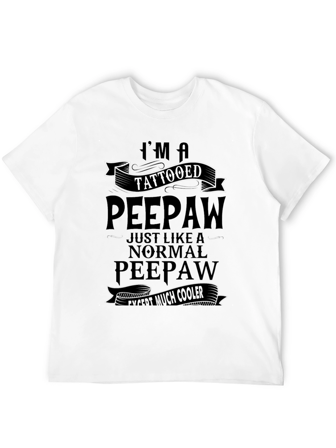 Tattooed Peepaw Graphic Tee - Cool Grandpa T-Shirt