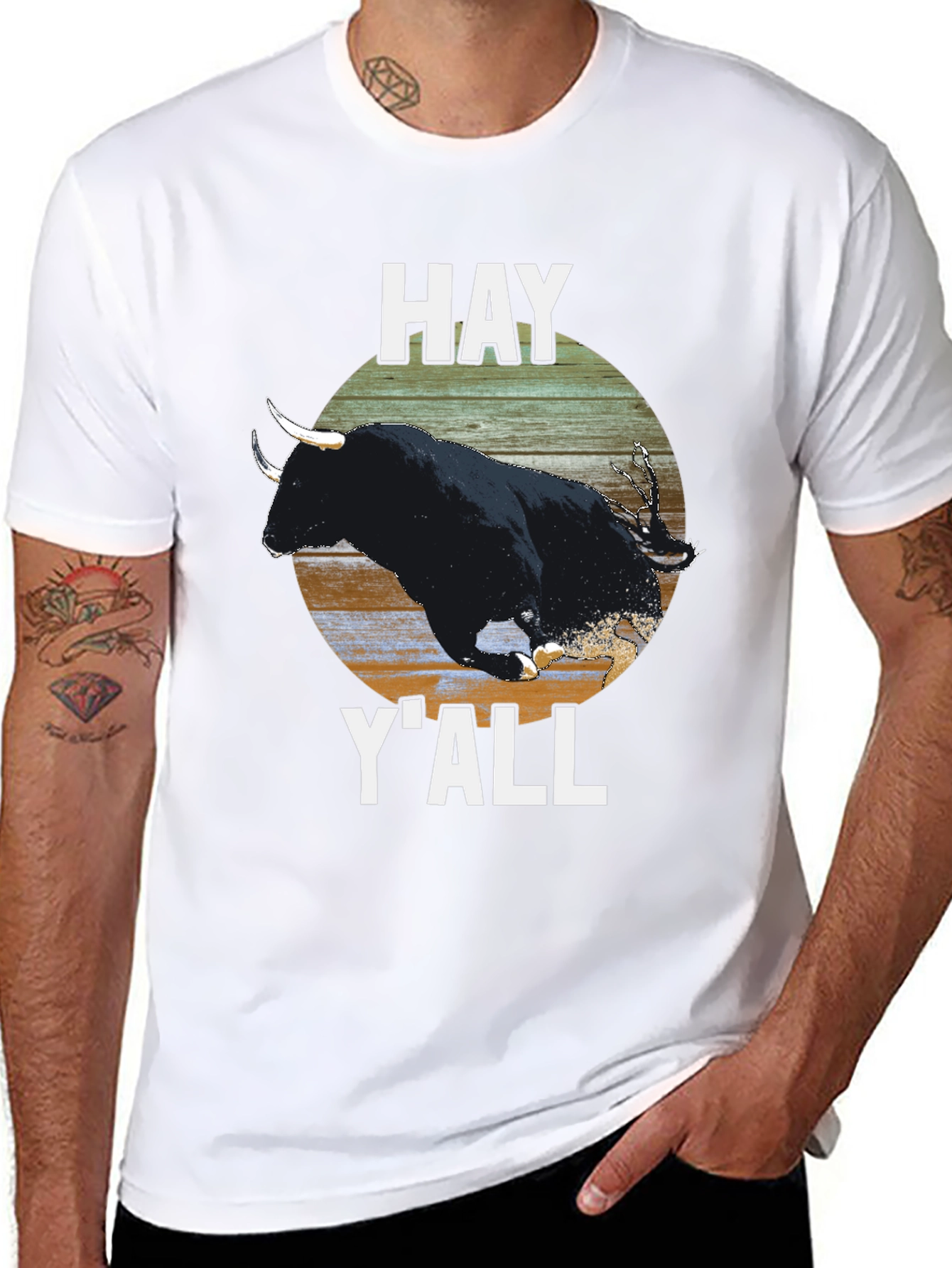 Hay Yall Bull Graphic Tee