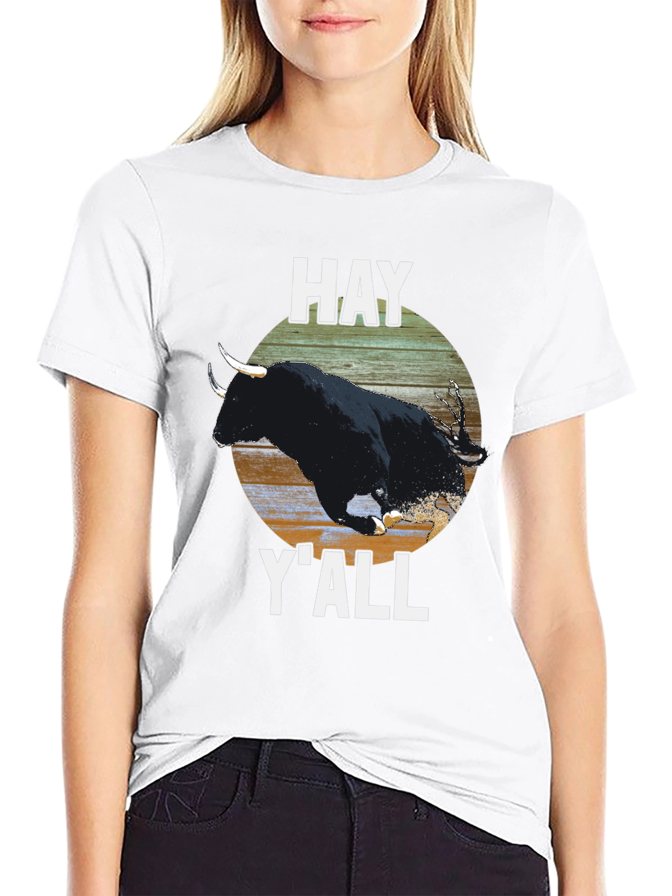 Hay Yall Bull Graphic Tee