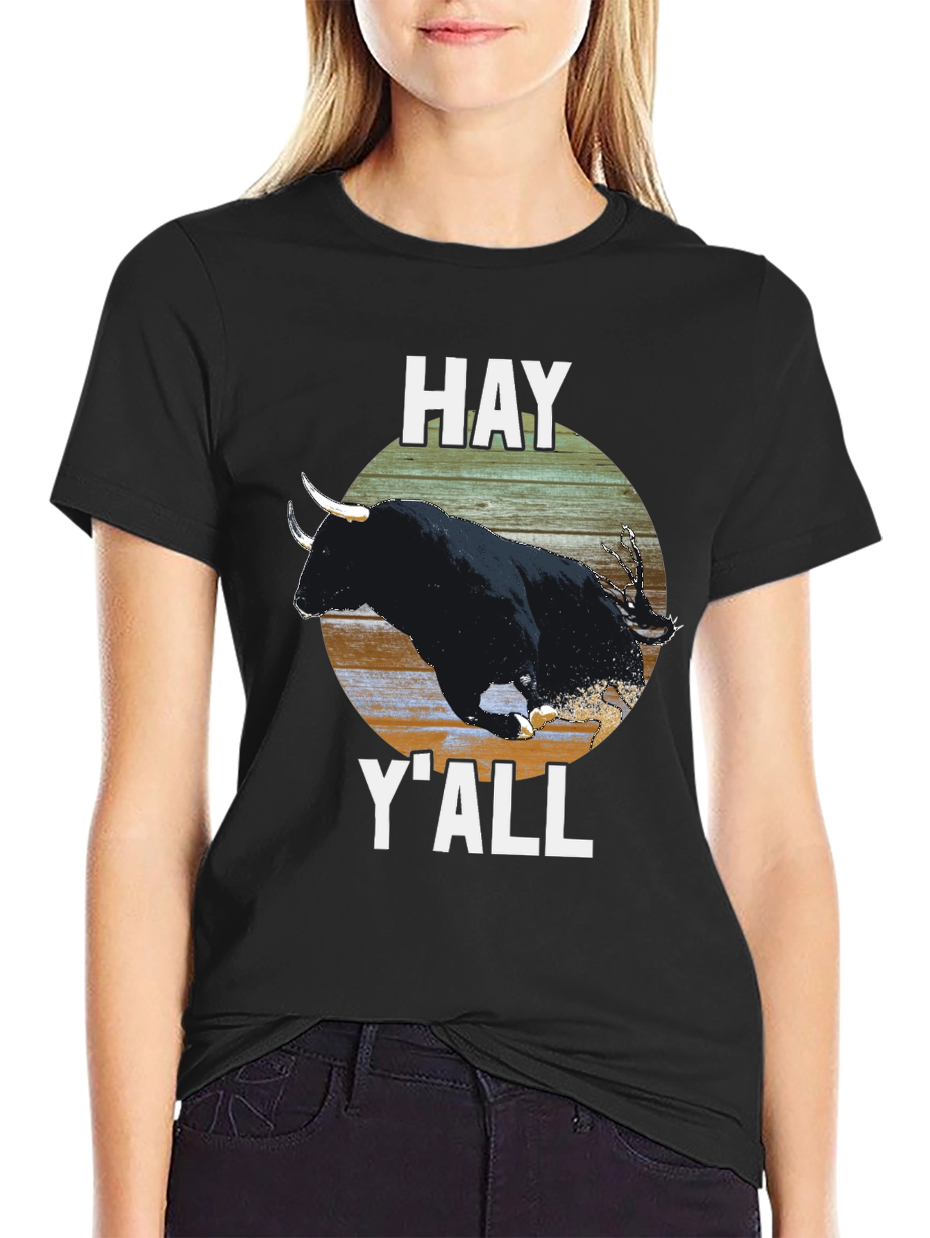 Hay Yall Bull Graphic Tee