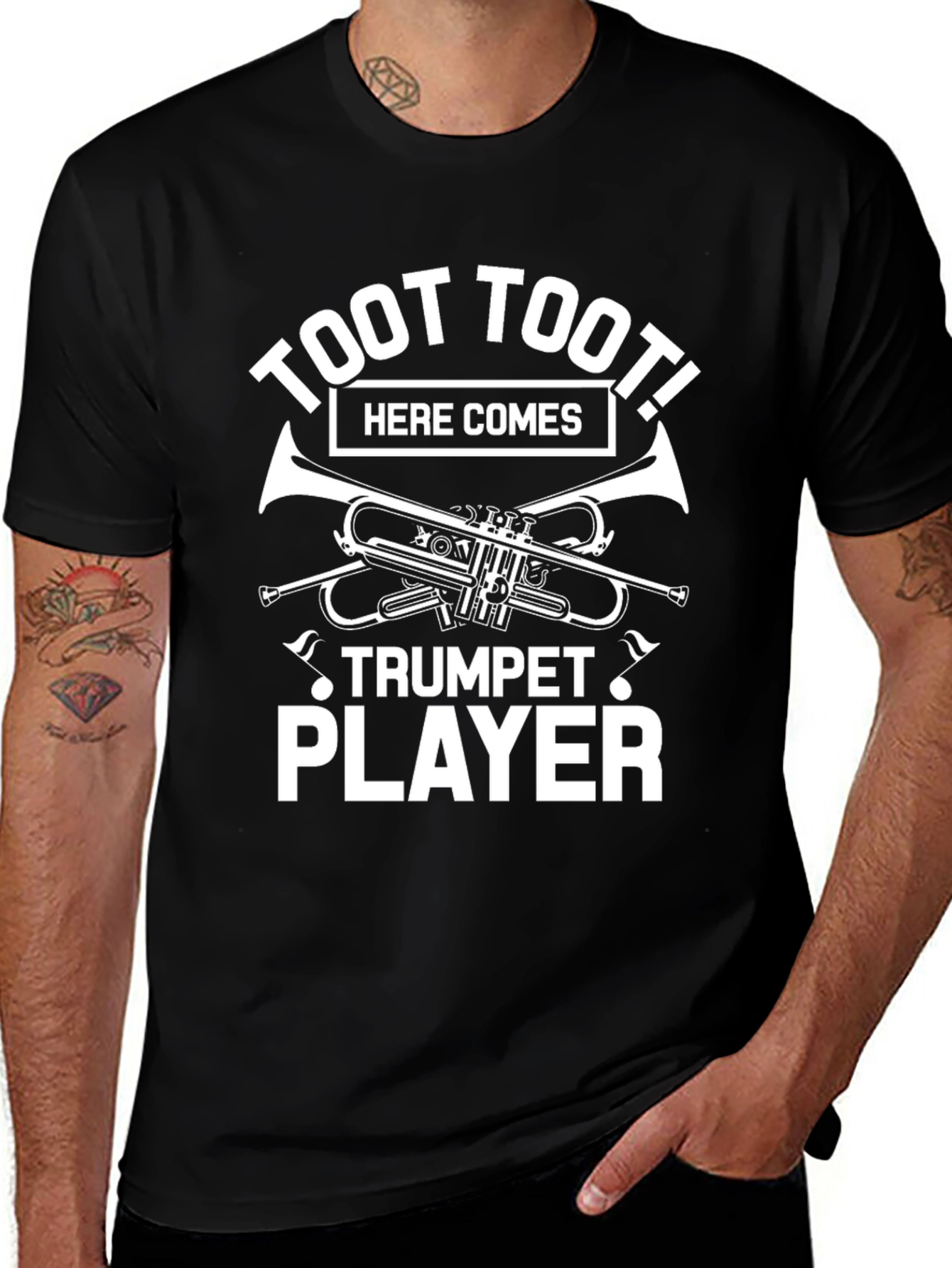 Toot Toot Trumpet Player Graphic Tee