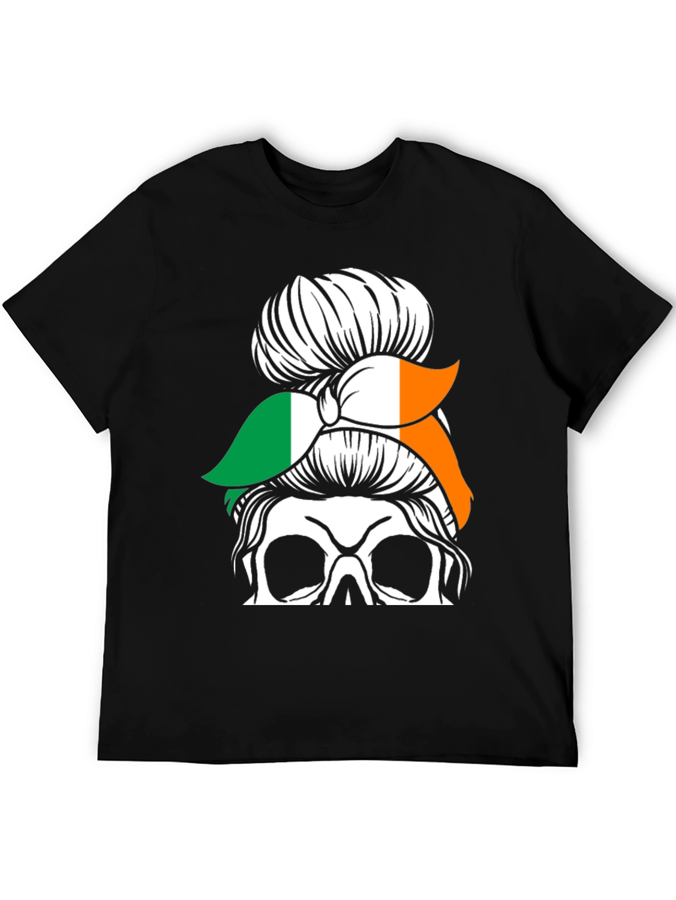 Irish Skull Messy Bun T-Shirt