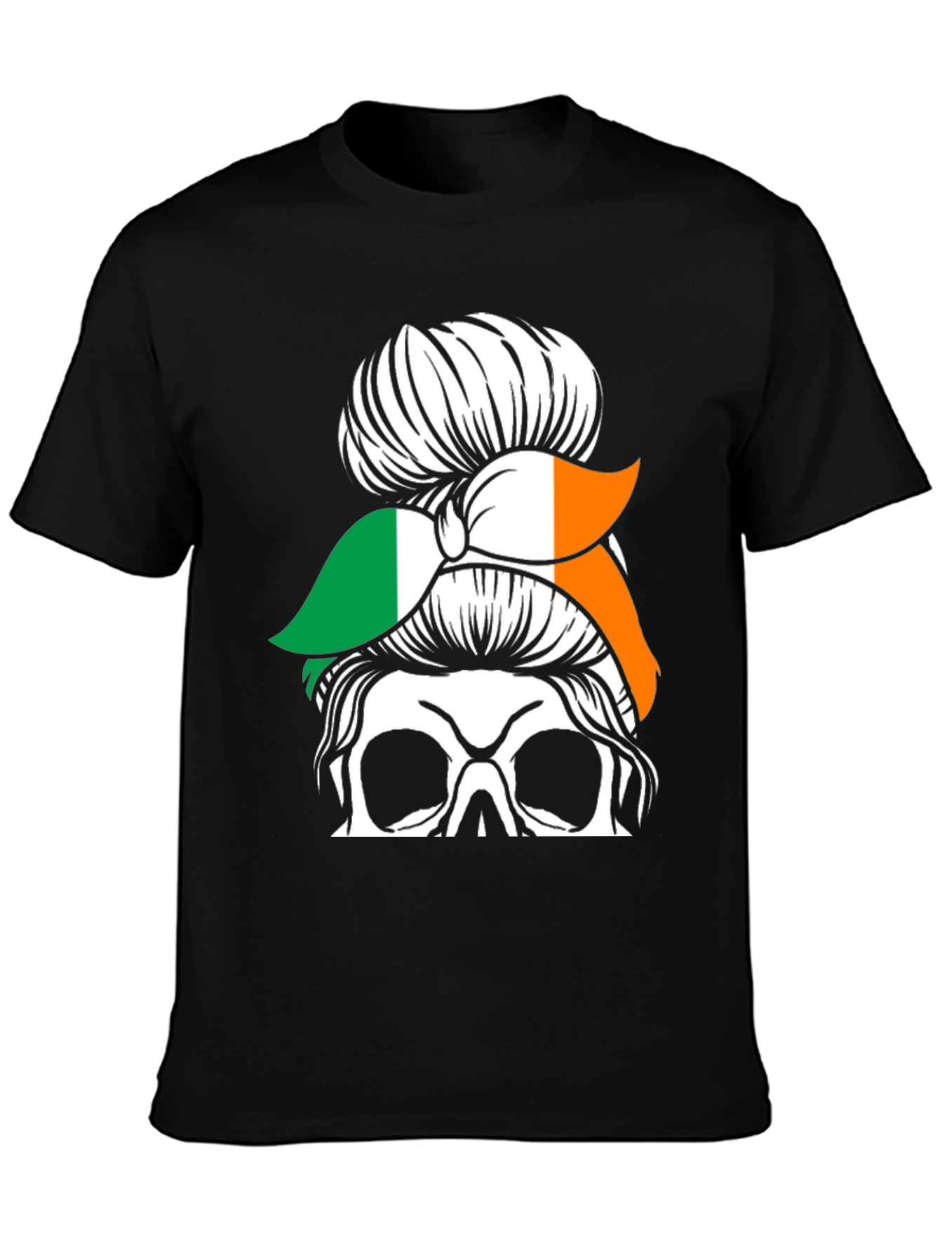 Irish Skull Messy Bun T-Shirt