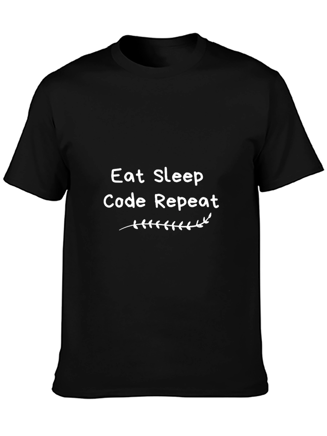 Eat Sleep Code Repeat Black T-Shirt - Programmer Tee