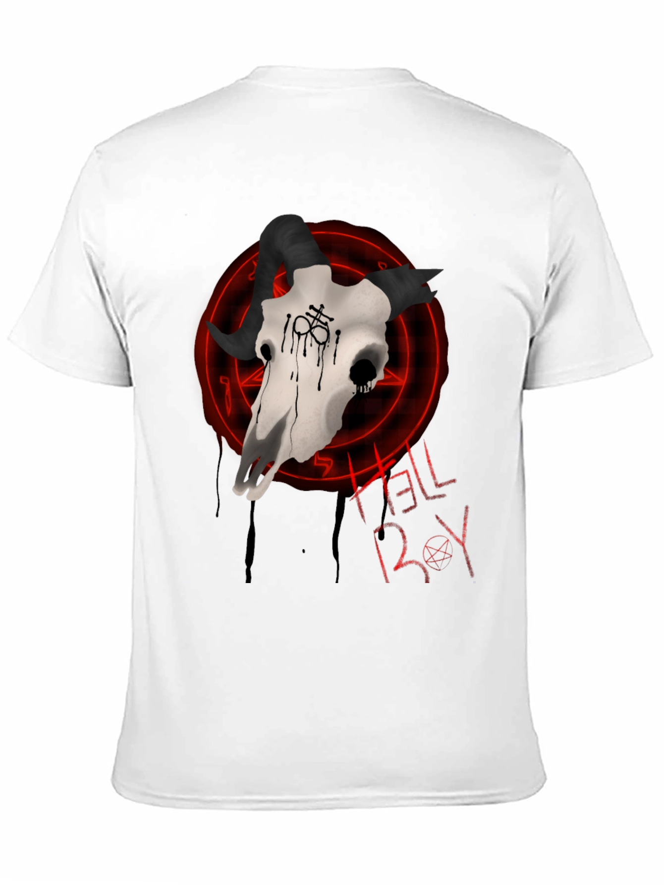 Hellboy Skull Graphic T-Shirt - Black